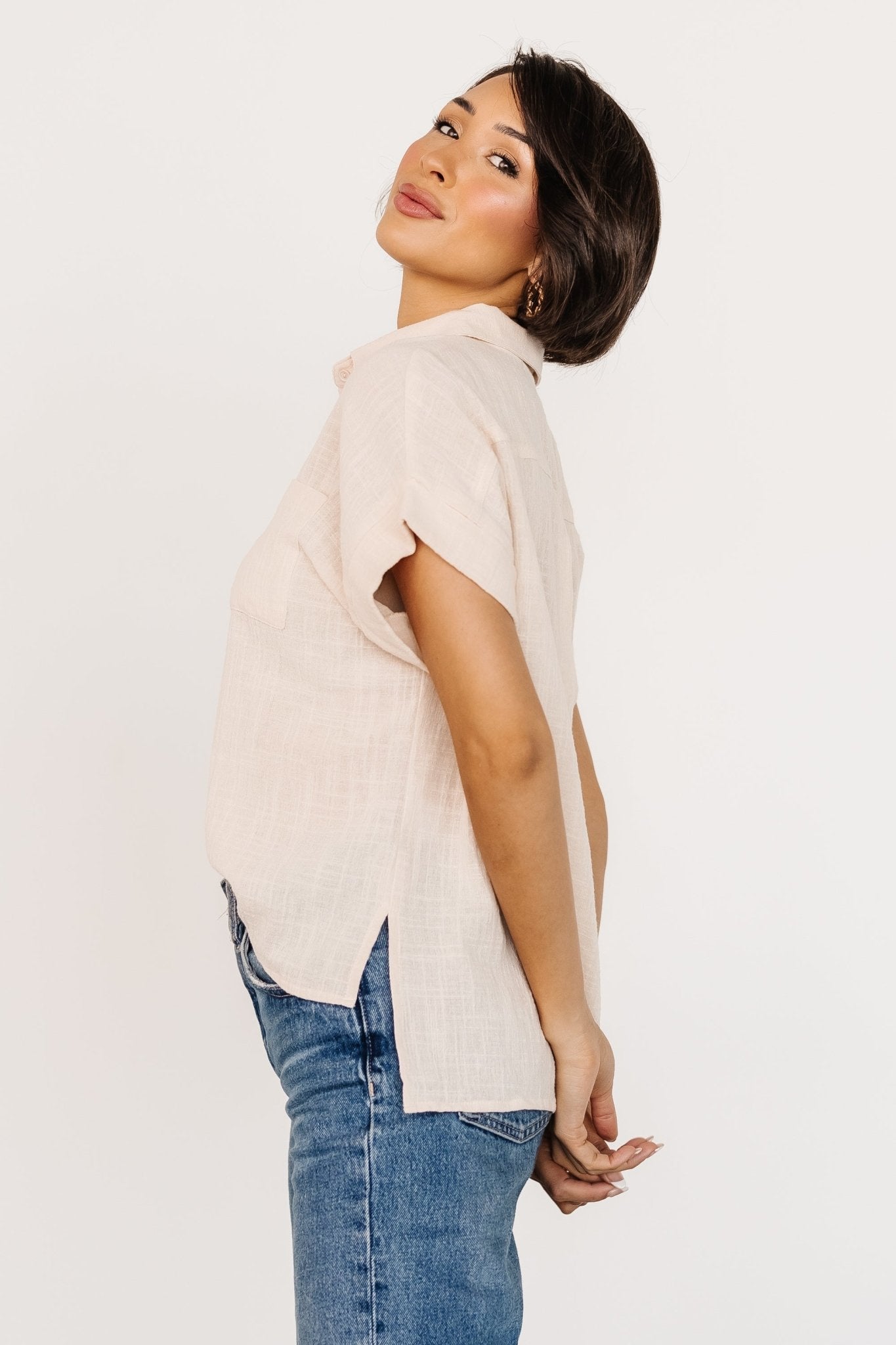 Hammond Short Sleeve Top | Natural - Baltic Born