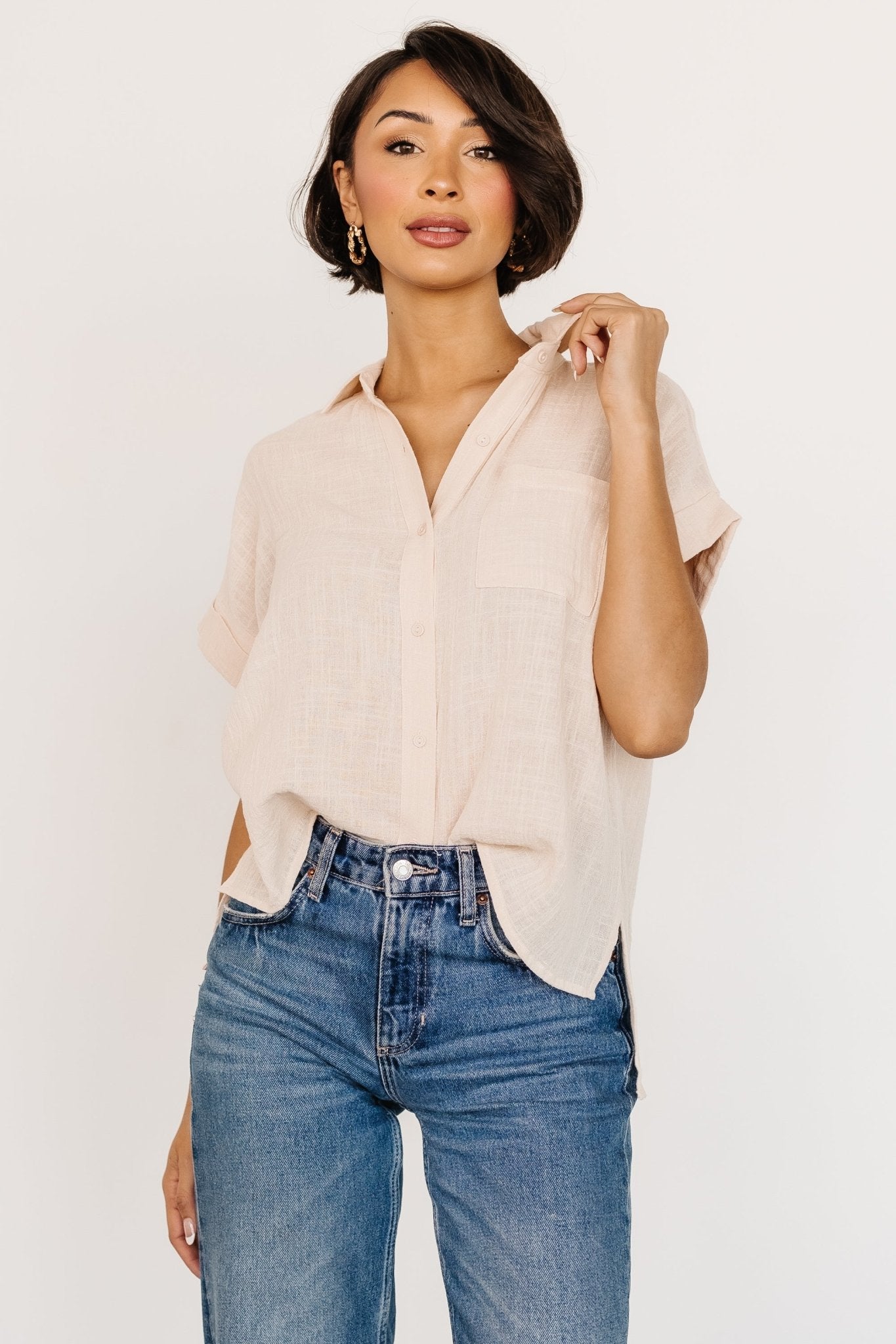 Hammond Short Sleeve Top | Natural - Baltic Born