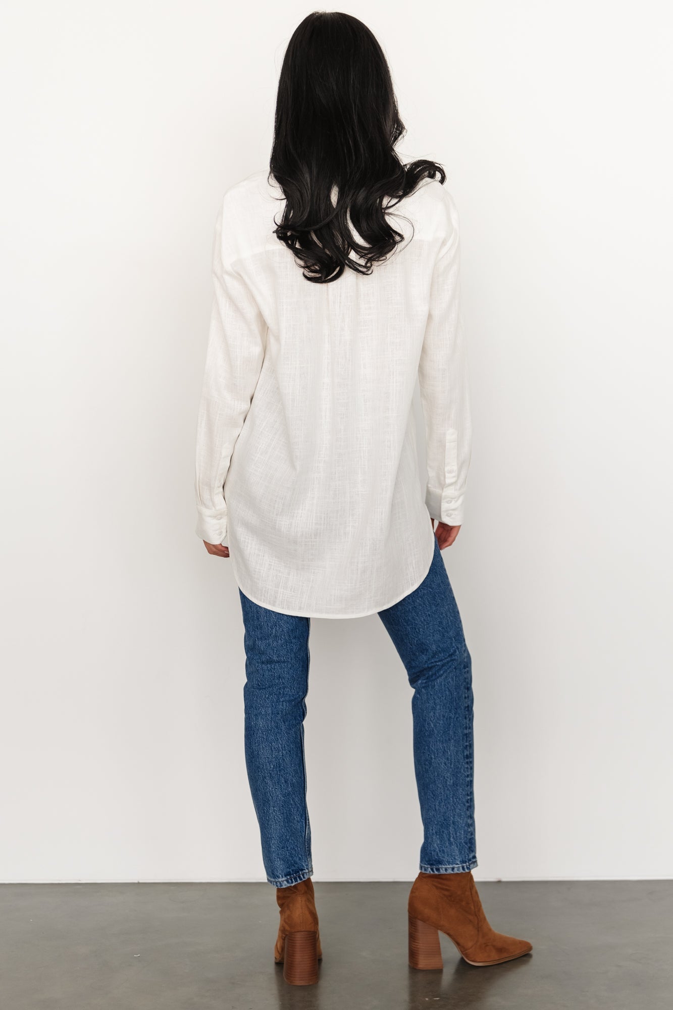 Harlan Linen Button Down Top | Off White - Baltic Born