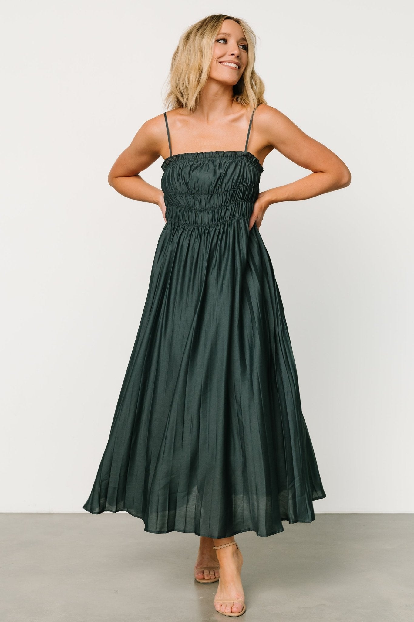 Hattie Maxi Dress | Dark Jade - Baltic Born