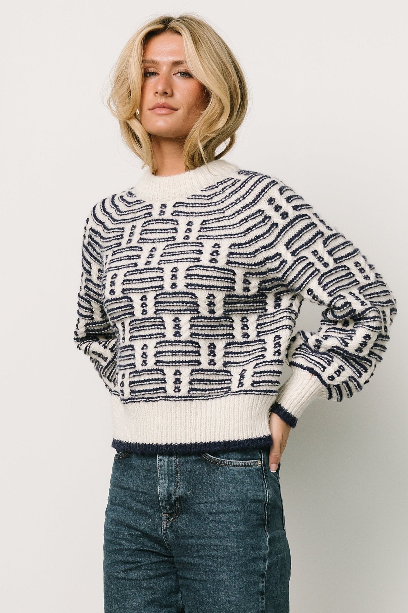 Hawthorne Knit Sweater | Mocha + Ivory | Baltic Born