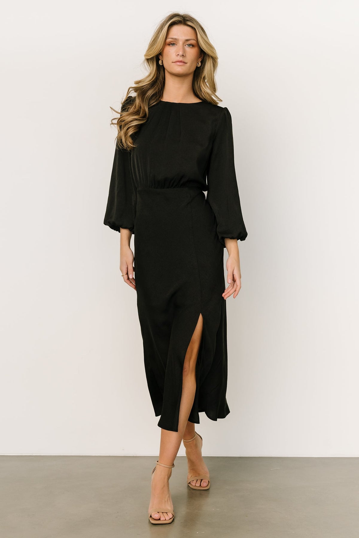 Black a outlet line midi dress