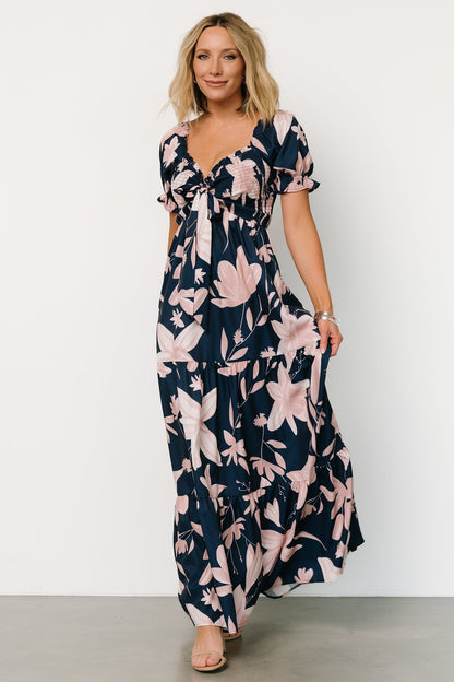 Hilaria Maxi Dress | Navy + Blush - Baltic Born