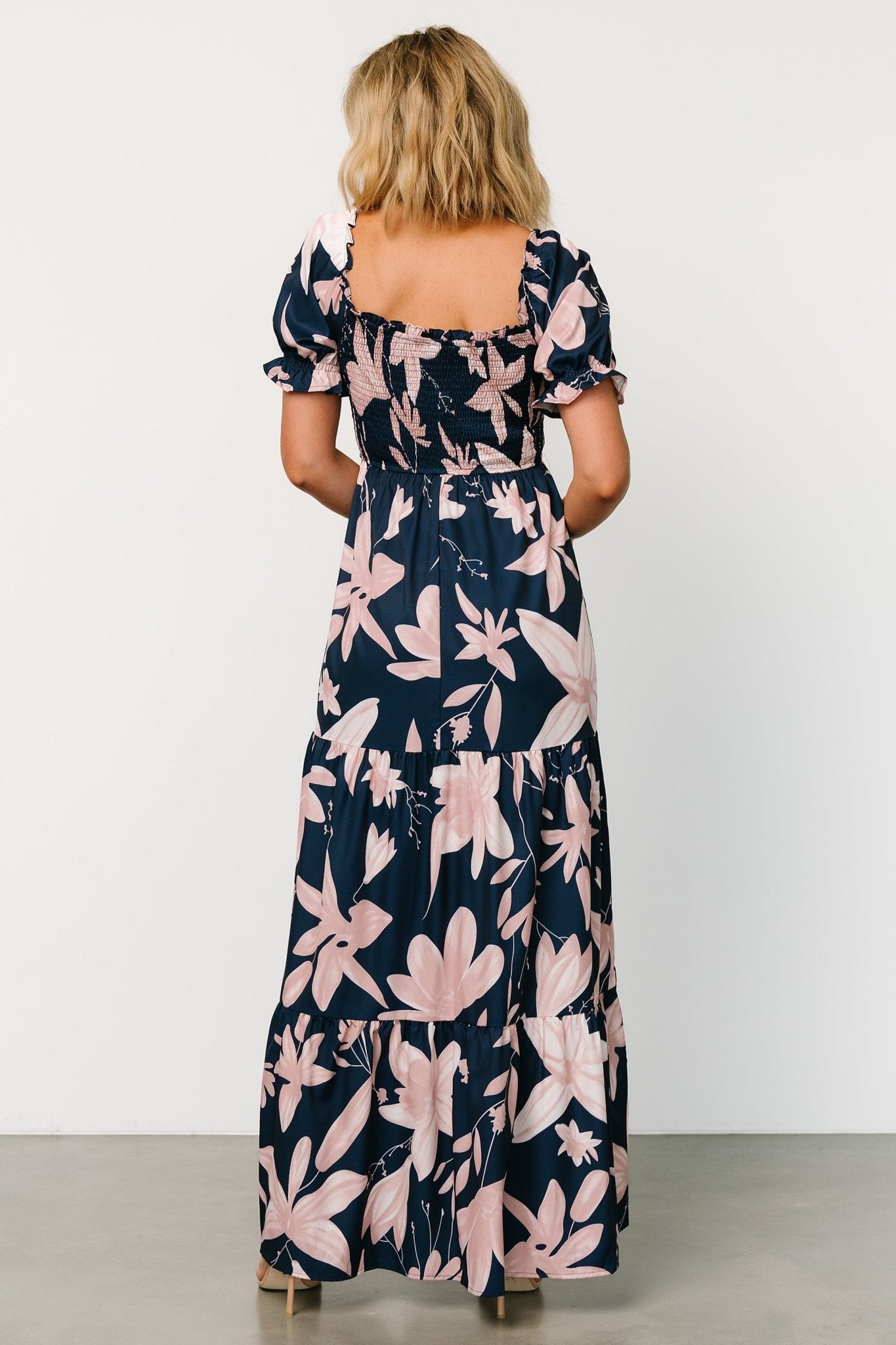 Hilaria Maxi Dress | Navy + Blush - Baltic Born