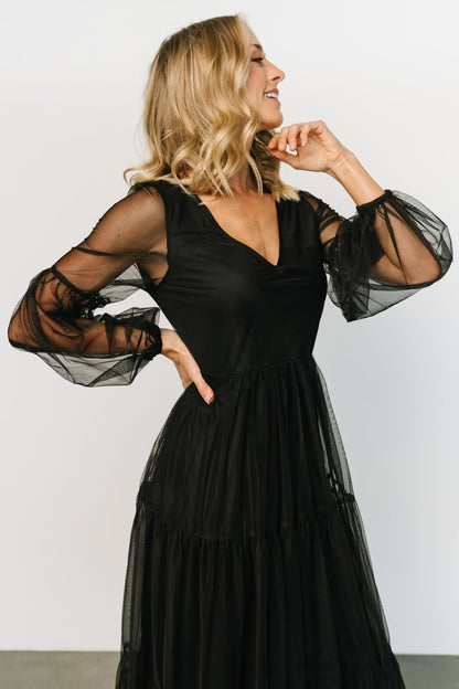 Hoffman Tulle Maxi Dress | Black - Baltic Born