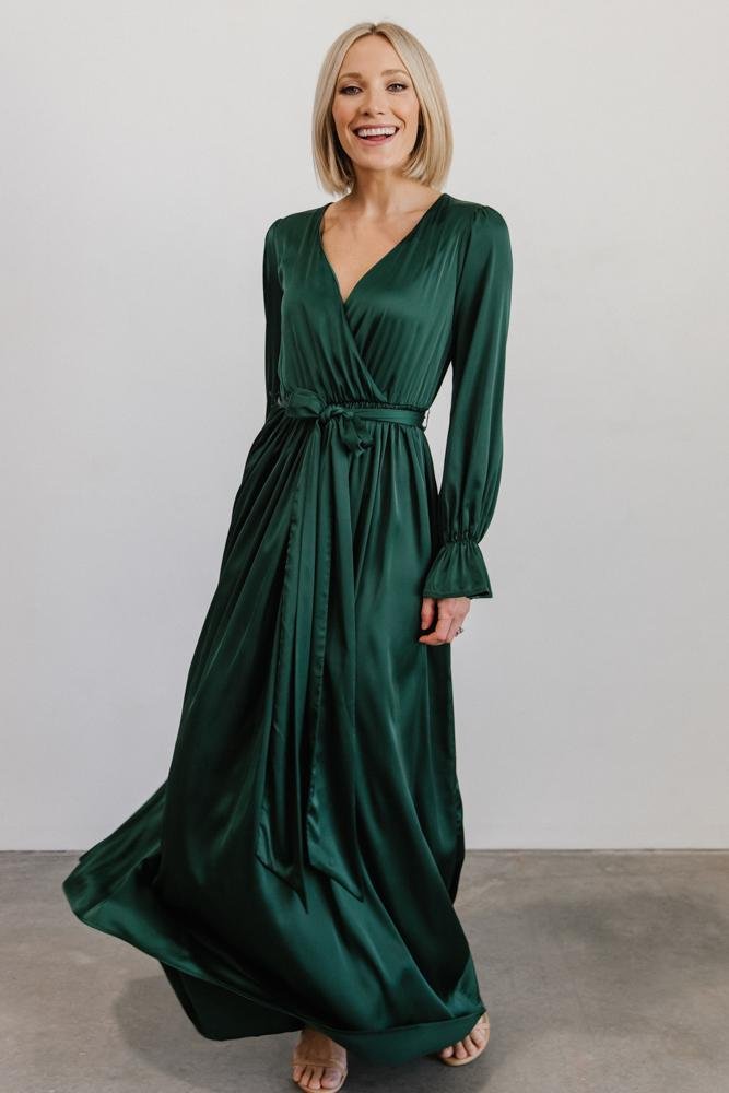 Holly Satin Maxi Dress | Champagne | Baltic Born