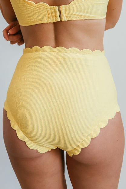 Honolulu High Waist Bikini Bottom | Yellow - Baltic Born