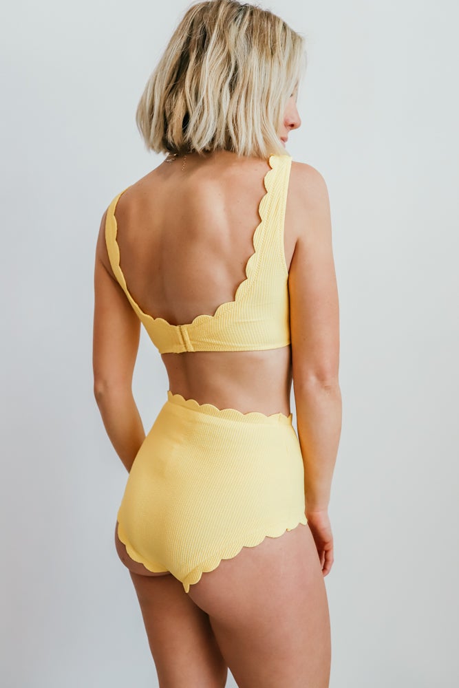 Honolulu High Waist Bikini Bottom | Yellow - Baltic Born