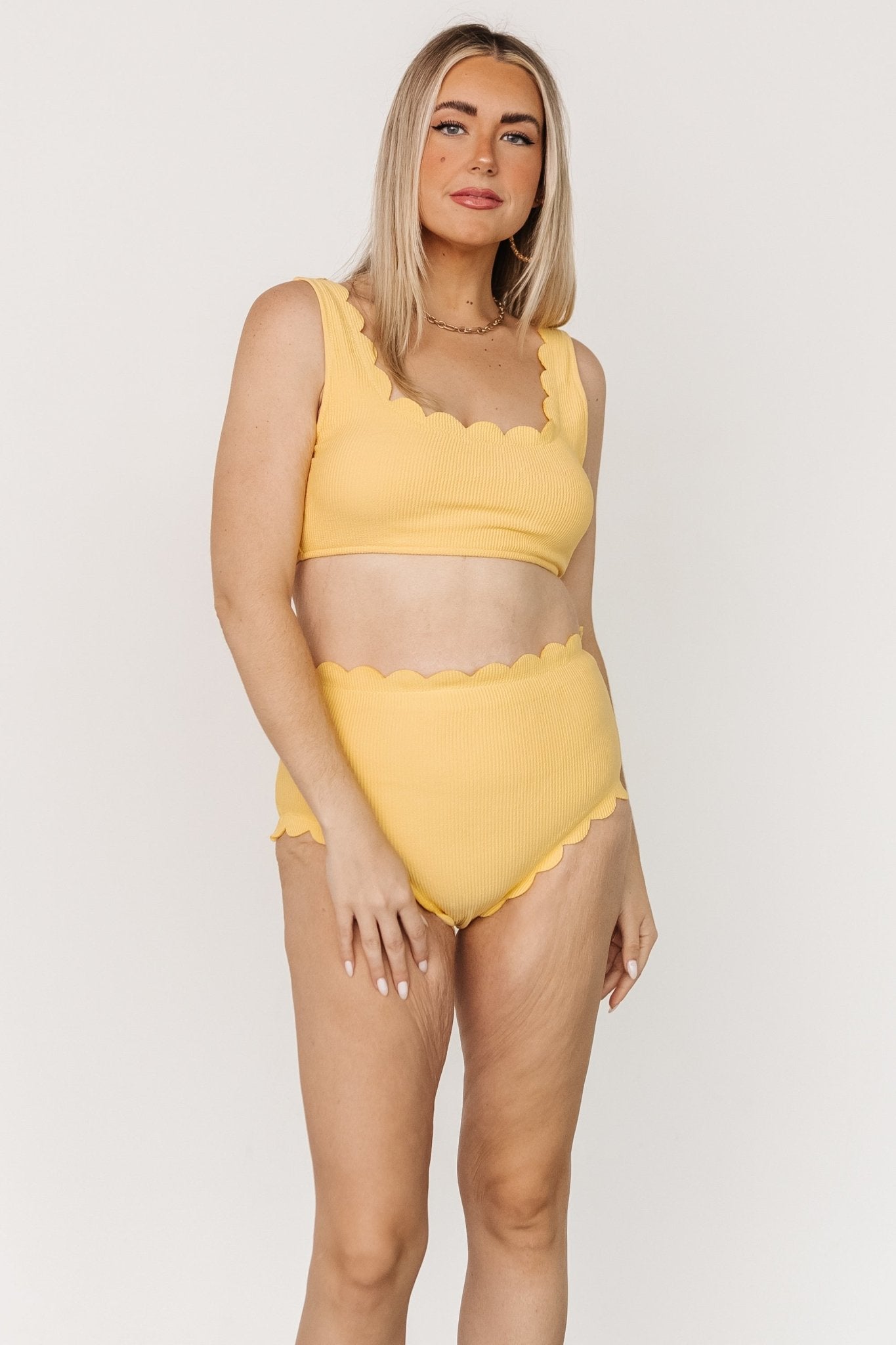 Honolulu High Waist Bikini Bottom | Yellow - Baltic Born