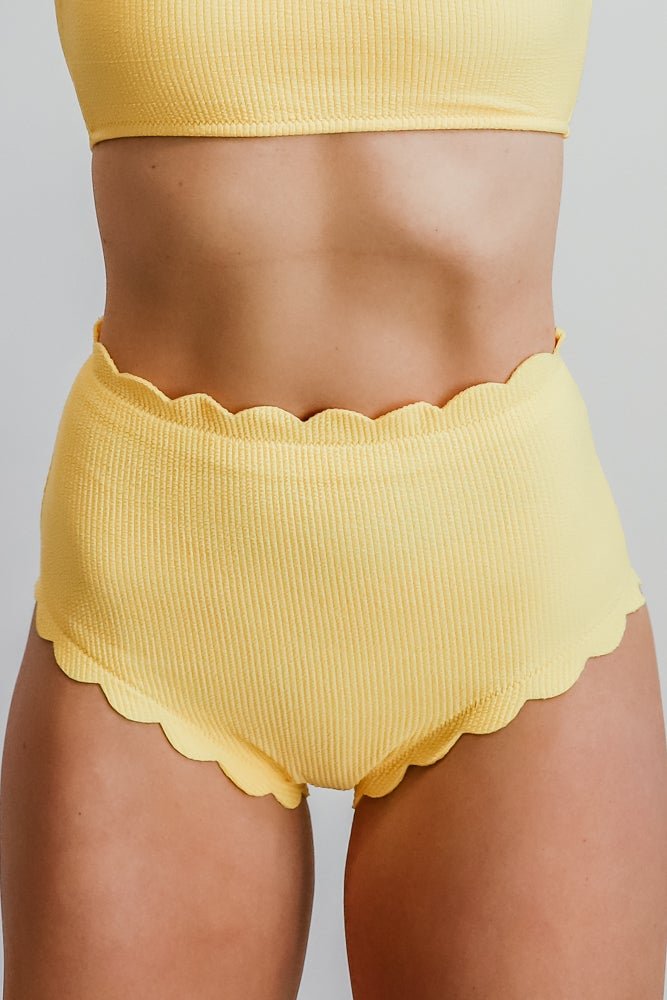 Honolulu High Waist Bikini Bottom | Yellow - Baltic Born