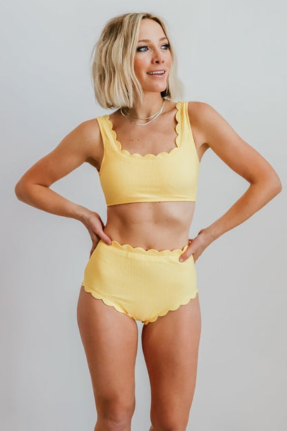 Honolulu High Waist Bikini Bottom | Yellow - Baltic Born