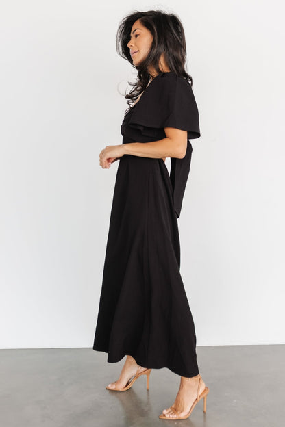 Indie Back Tie Dress | Black - Baltic Born