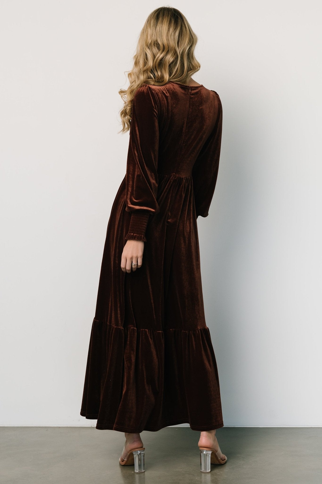 Baltic Born Womens Ingrid Velvet Maxi Dress | Chocolate | Size: Small Baltic Born Womens Ingrid Velvet Maxi Dress | Chocolate | Size: Small
