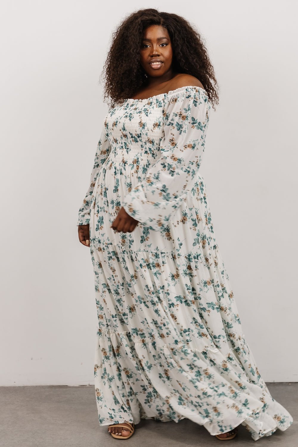 Isabela Smocked Maxi Dress | Ivory + Topaz Floral - Baltic Born