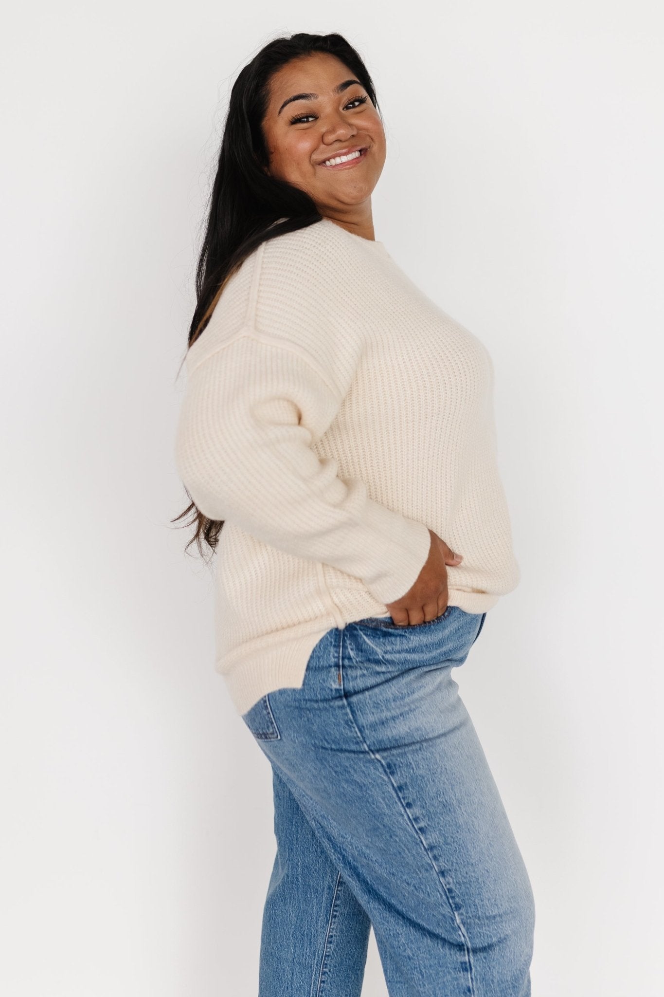 Jacey Knit Sweater | Ivory - Baltic Born