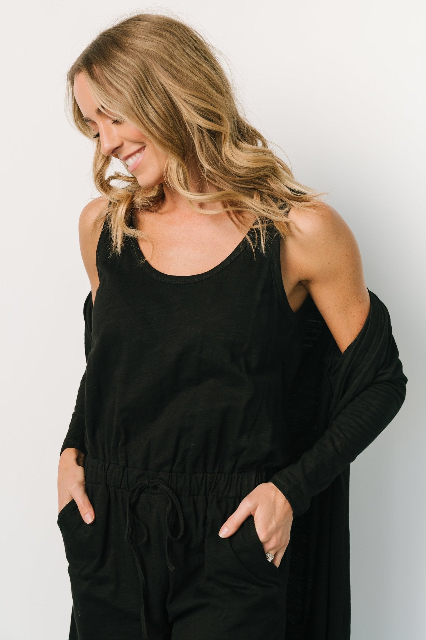 Janae Jumpsuit + Cardigan Set | Black - Baltic Born