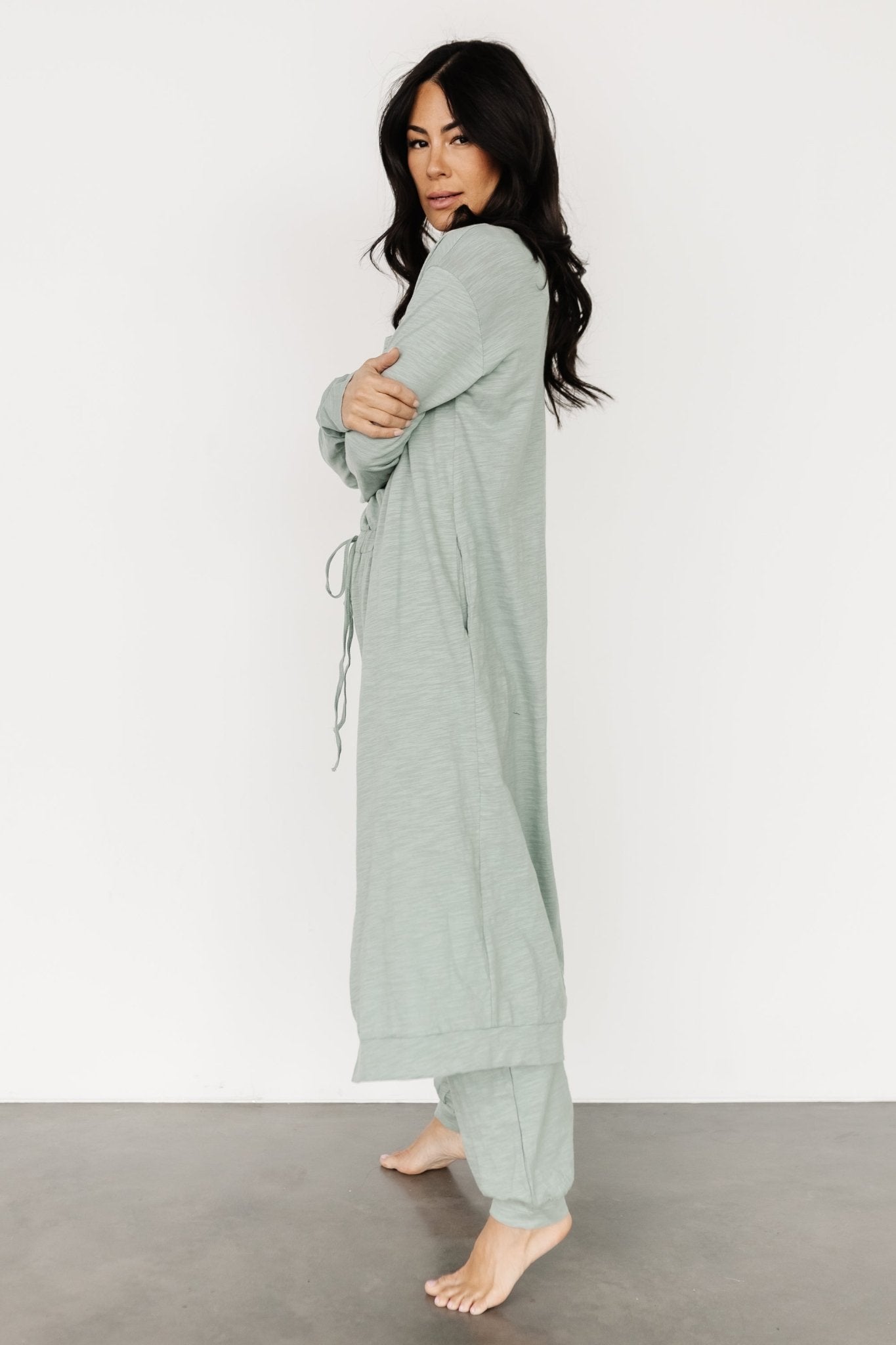 Janae Jumpsuit + Cardigan Set | Sage - Baltic Born