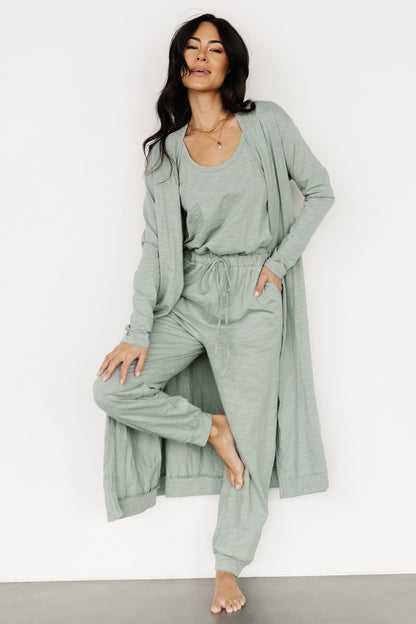 Janae Jumpsuit + Cardigan Set | Sage - Baltic Born