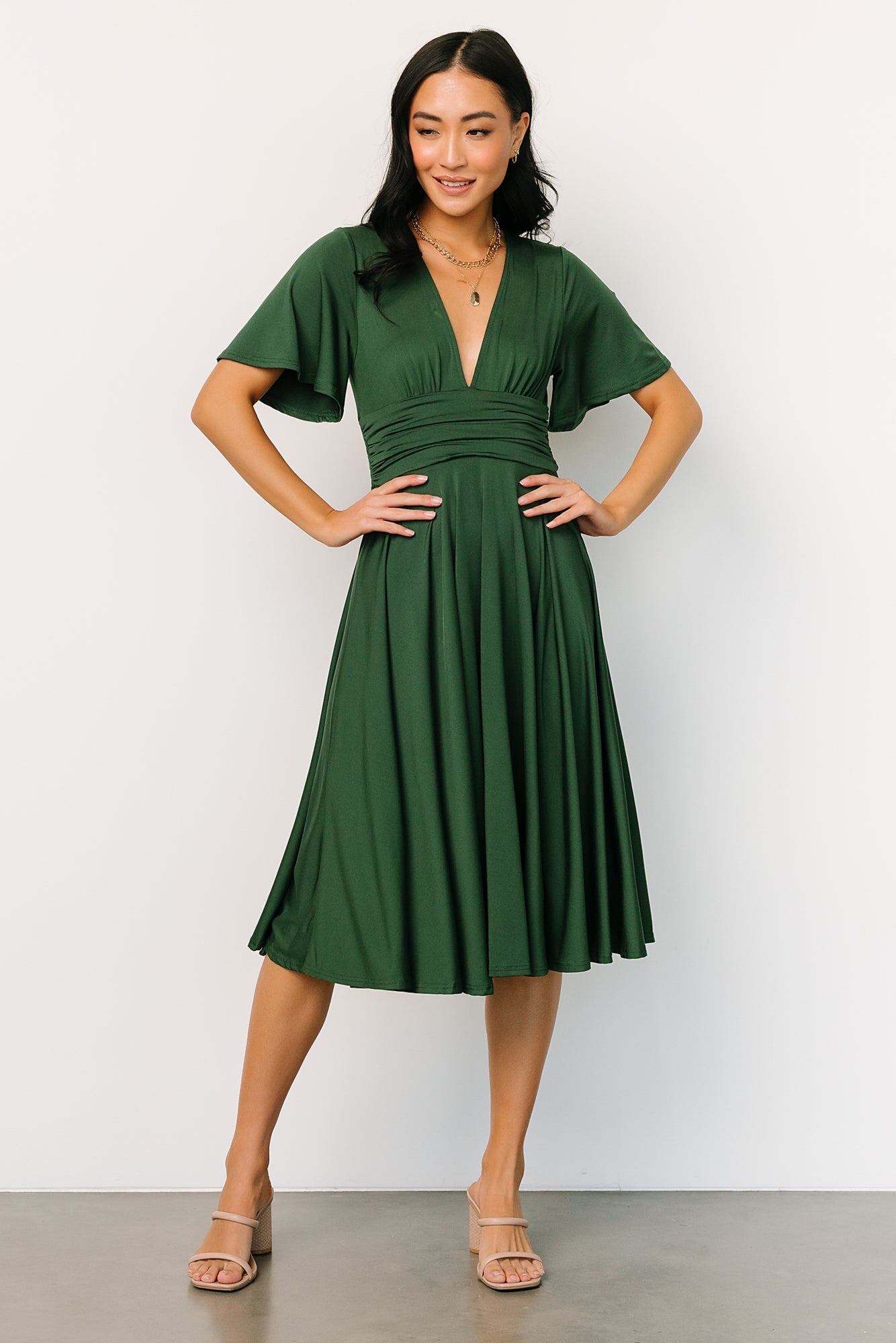 Janette Midi Dress | Green | Baltic Born