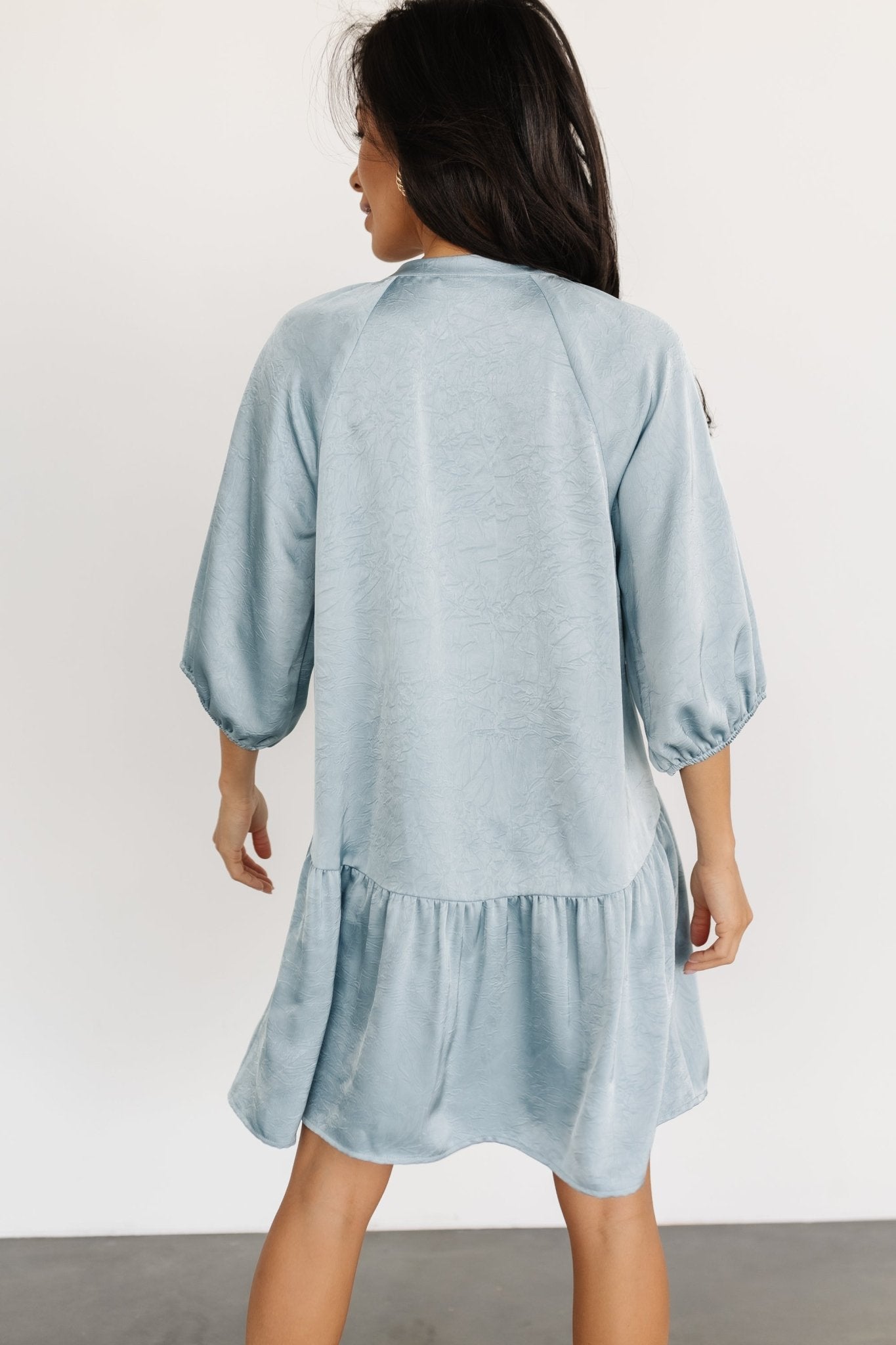 Janice Button Dress | Blue - Baltic Born