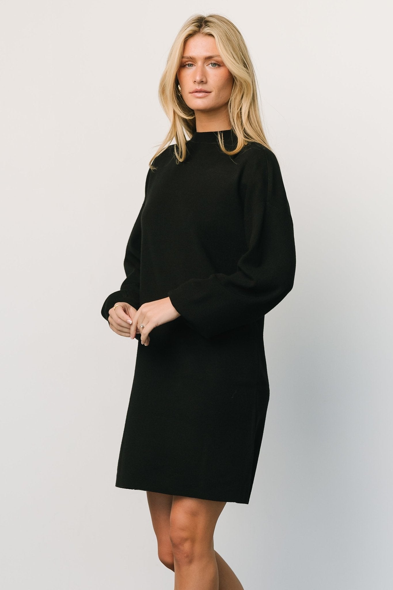 Jennings Sweater Dress | Black - Baltic Born