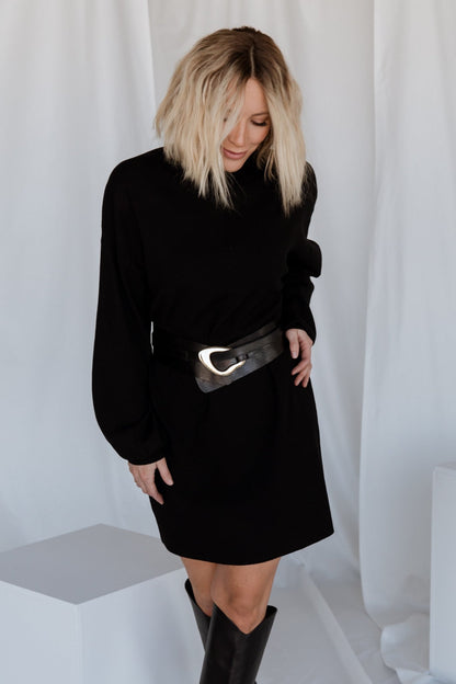 Jennings Sweater Dress | Black - Baltic Born