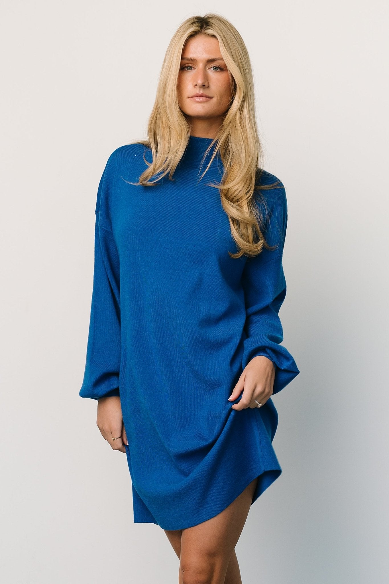 Jennings Sweater Dress | Cobalt Blue - Baltic Born