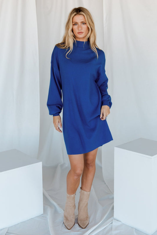 Jennings Sweater Dress | Cobalt Blue - Baltic Born