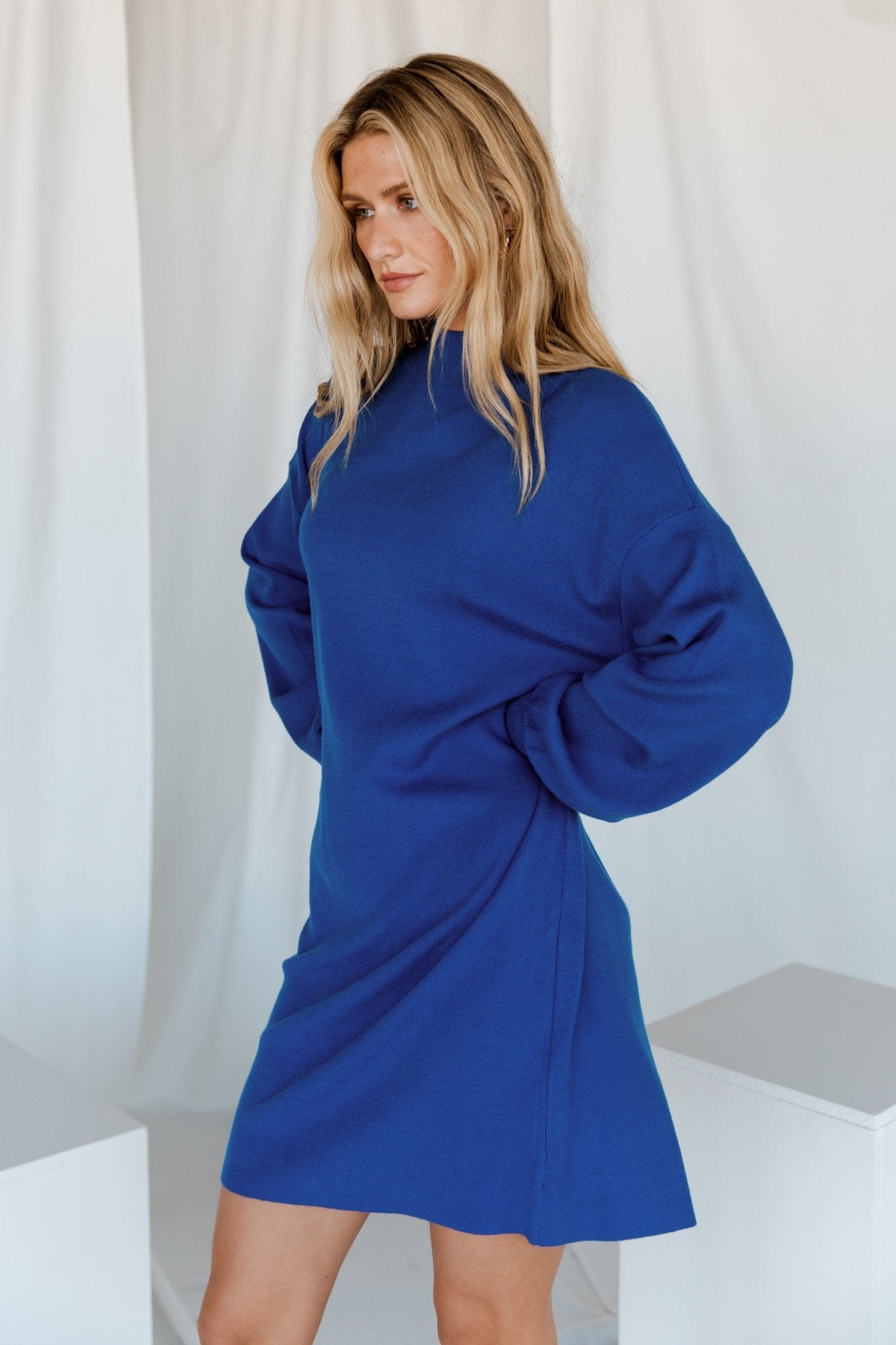 Jennings Sweater Dress | Cobalt Blue - Baltic Born