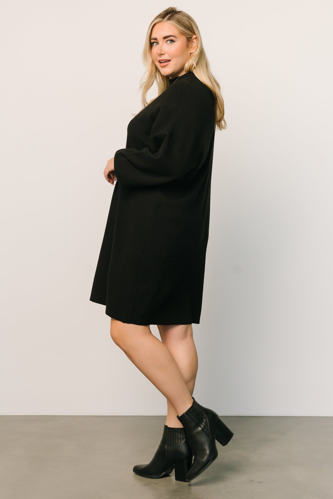 Jennings Sweater Short Dress | Black - Baltic Born