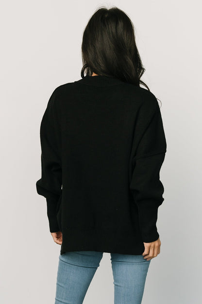 Jeremiah Knit Sweater | Black - Baltic Born