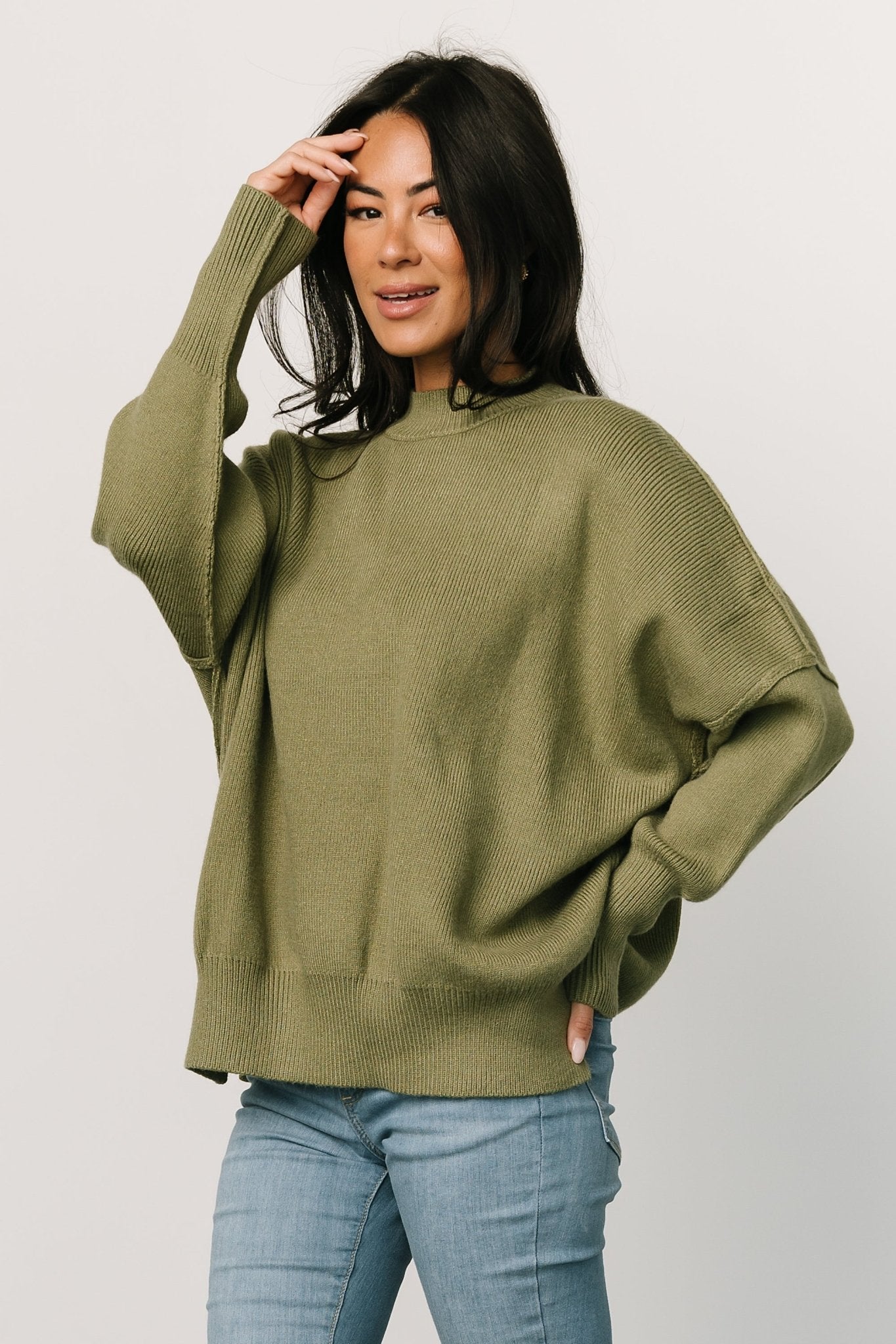 Jeremiah Knit Sweater | Olive - Baltic Born