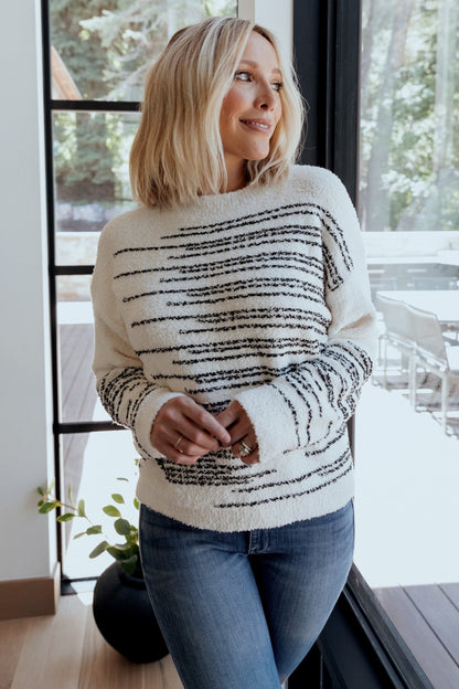 Jubes Geo Sweater | Black + Cream - Baltic Born