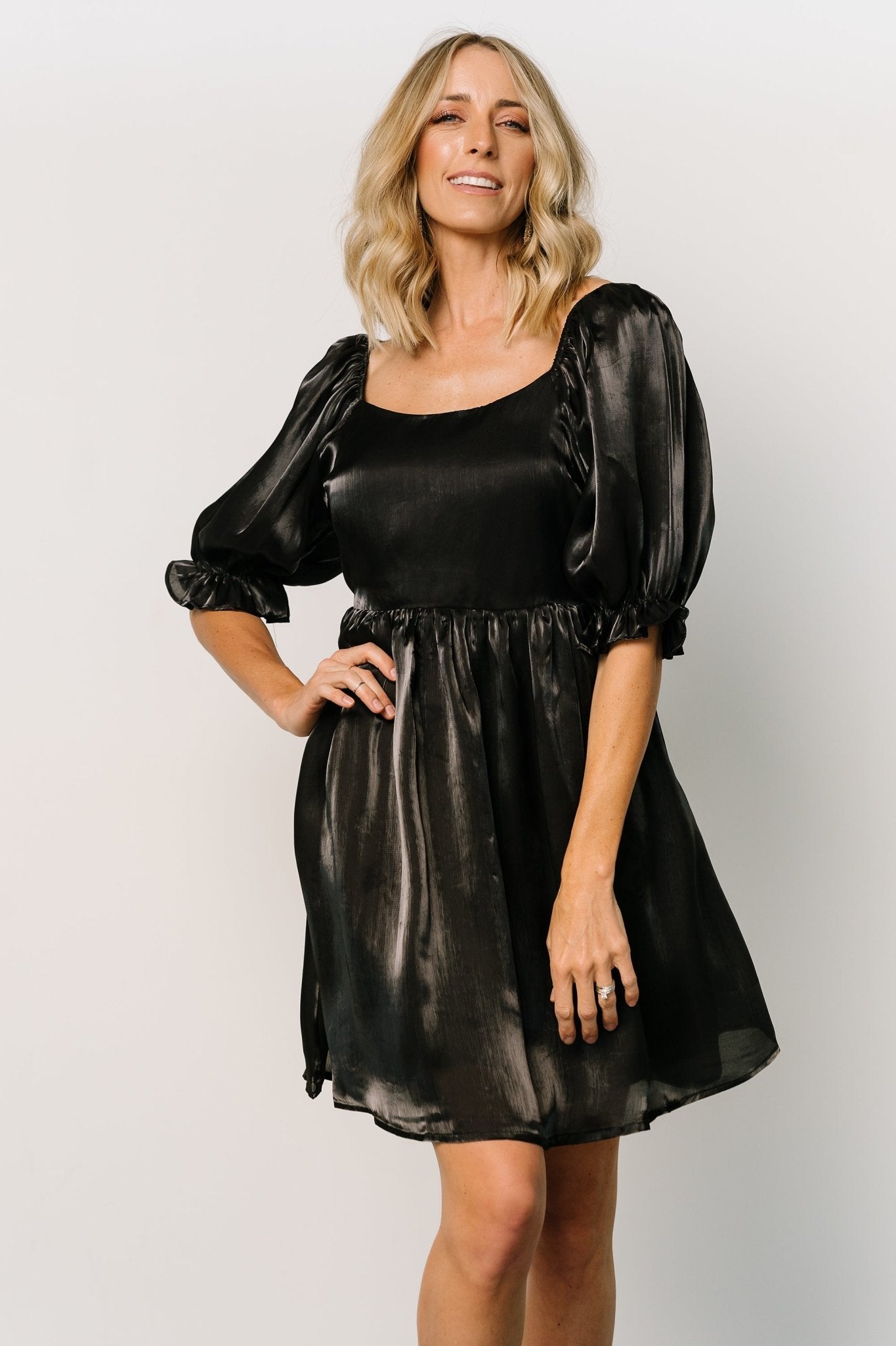 Karlene Short Dress | Black - Baltic Born