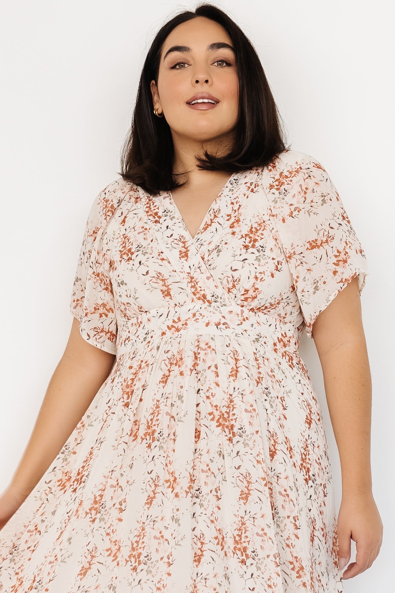 Katherine Maxi Dress — Cream & Rust Floral