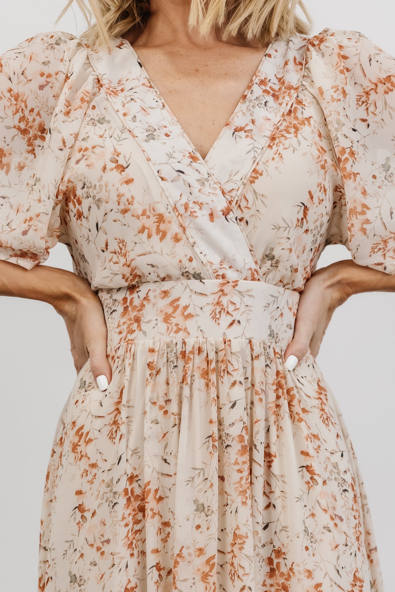 Katherine Maxi Dress — Cream & Rust Floral