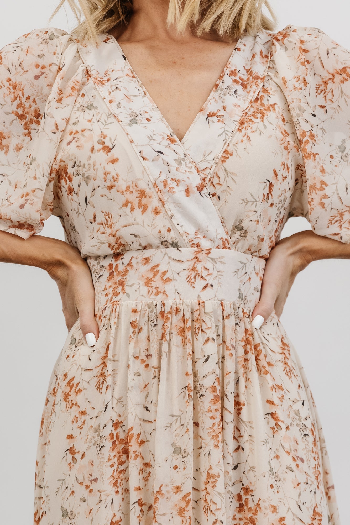 Katherine Maxi Dress | Cream + Rust Floral - Baltic Born