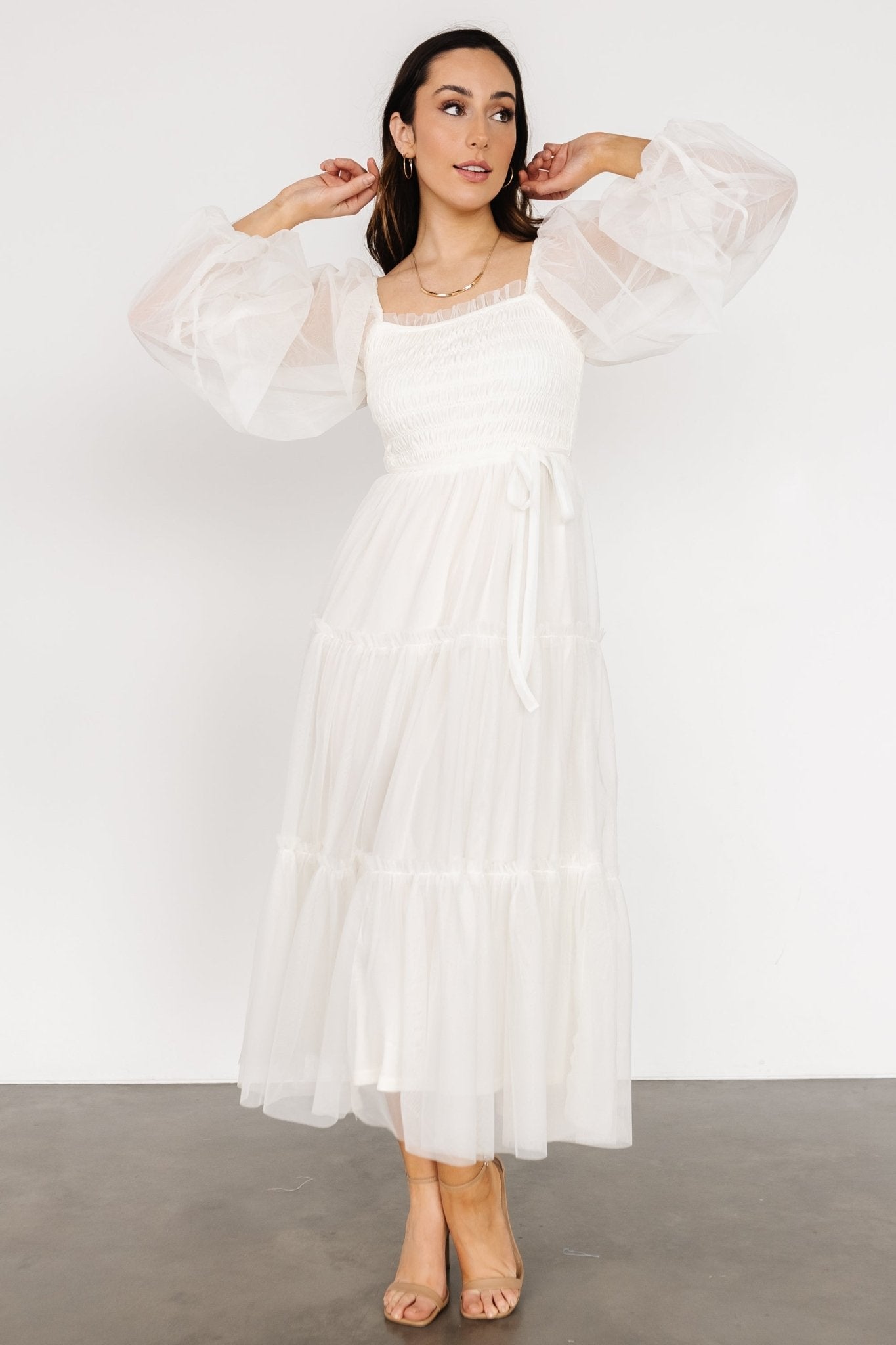 Katrina Tulle Maxi Dress | Cream | Baltic Born