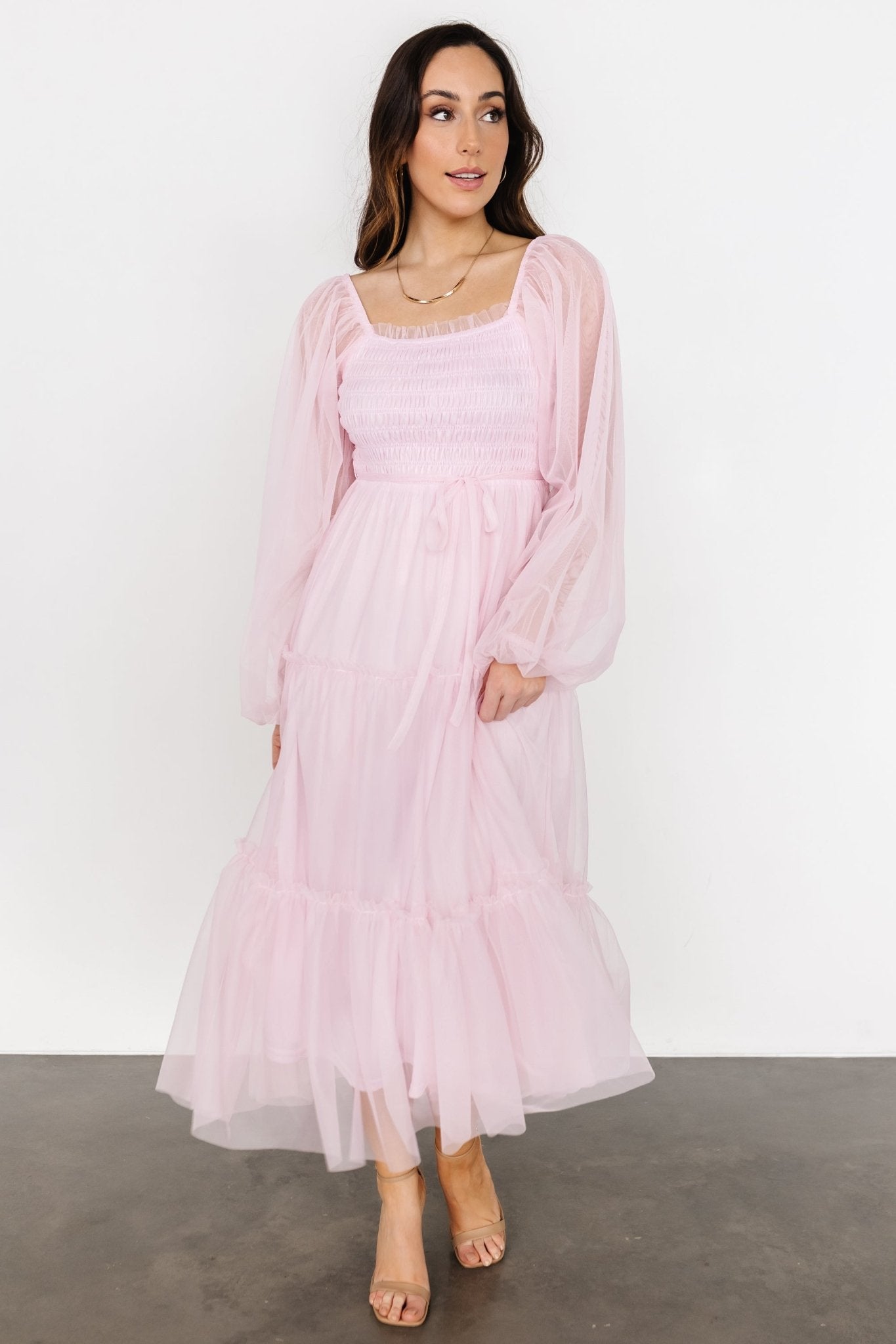 Katrina Tulle Maxi Dress | Light Rose | Baltic Born