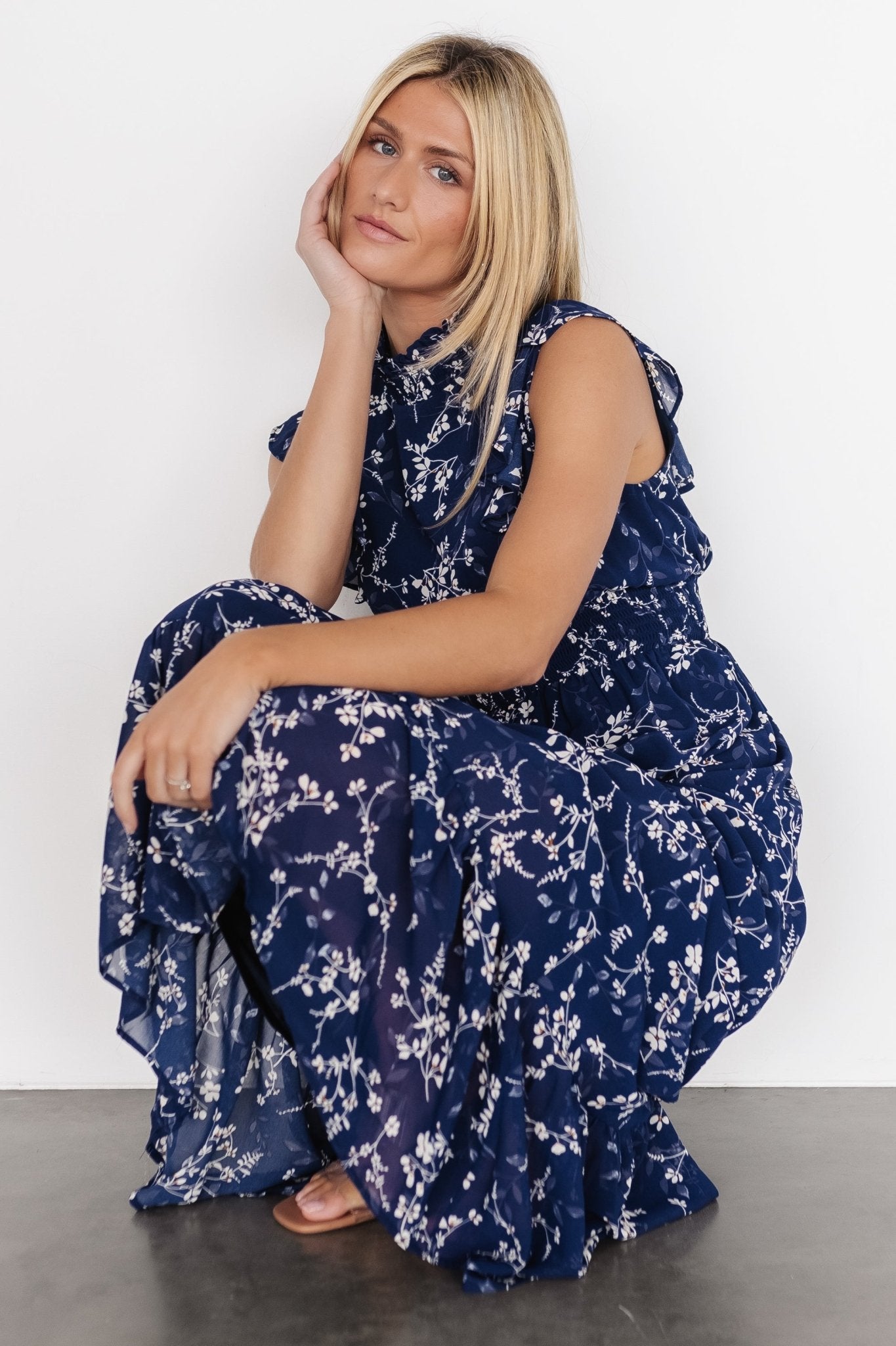 Kearny Ruffle Maxi Dress | Pink Floral