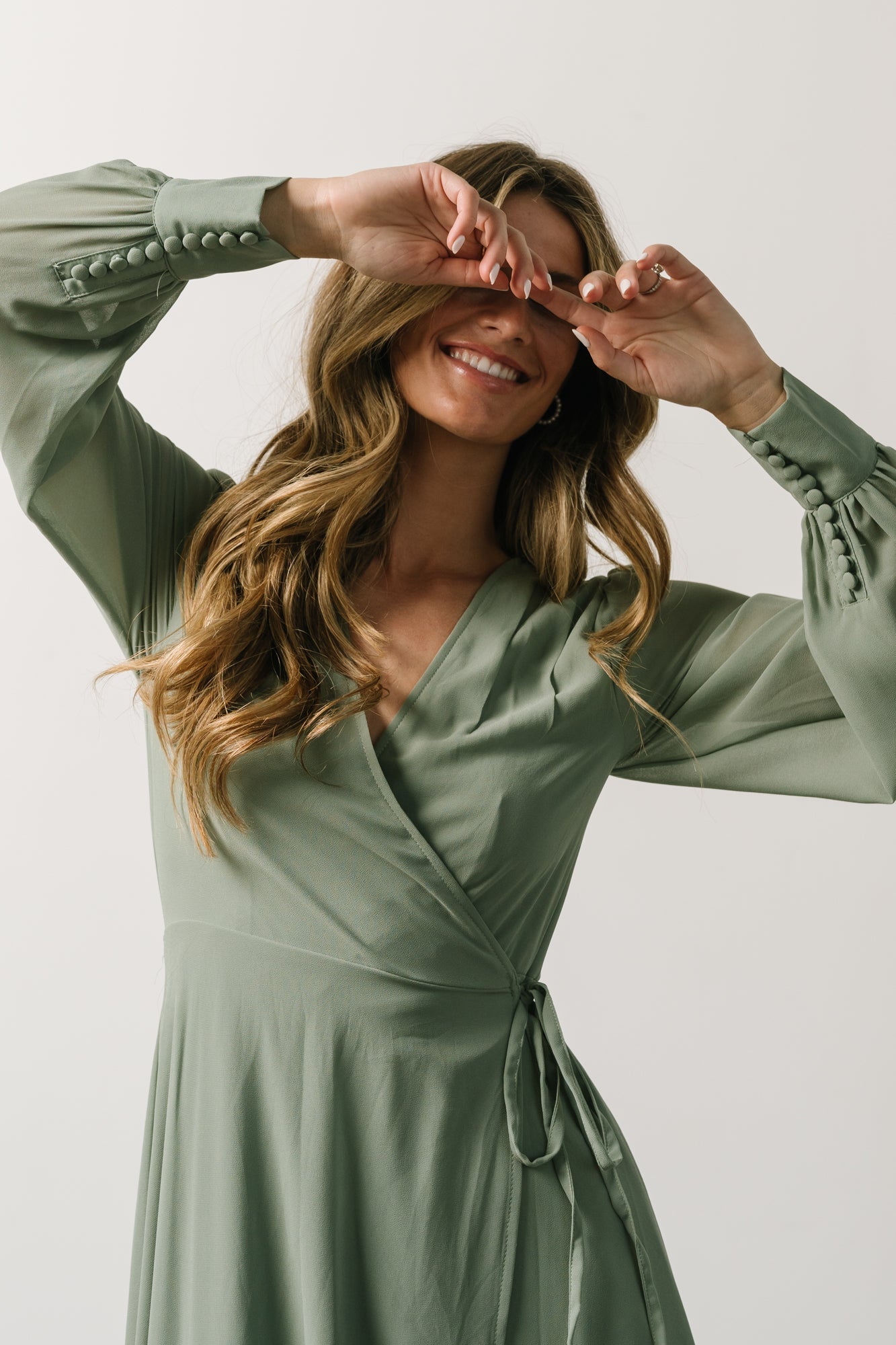 Kelsey Wrap Dress | Dusty Sage - Baltic Born