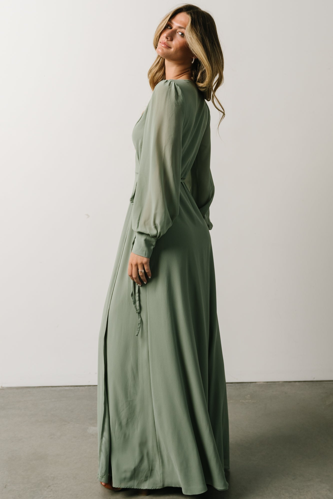 Kelsey Wrap Dress | Dusty Sage - Baltic Born