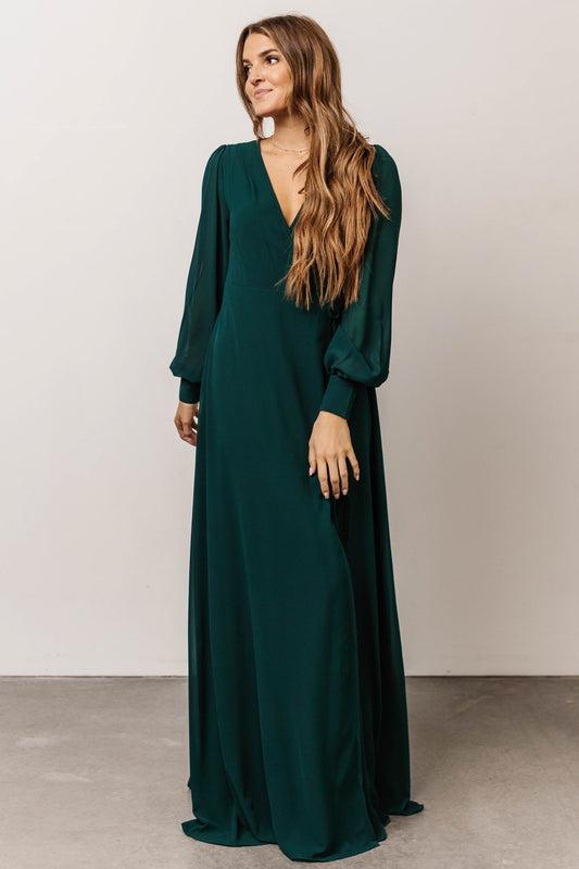 Kelsey Wrap Dress | Emerald - Baltic Born