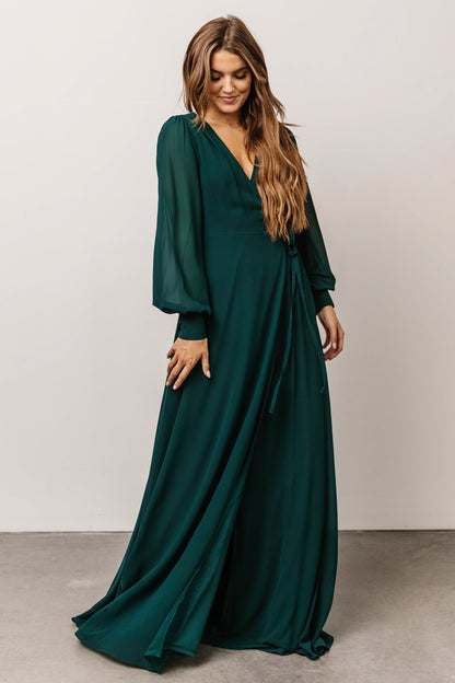 Kelsey Wrap Dress | Emerald - Baltic Born