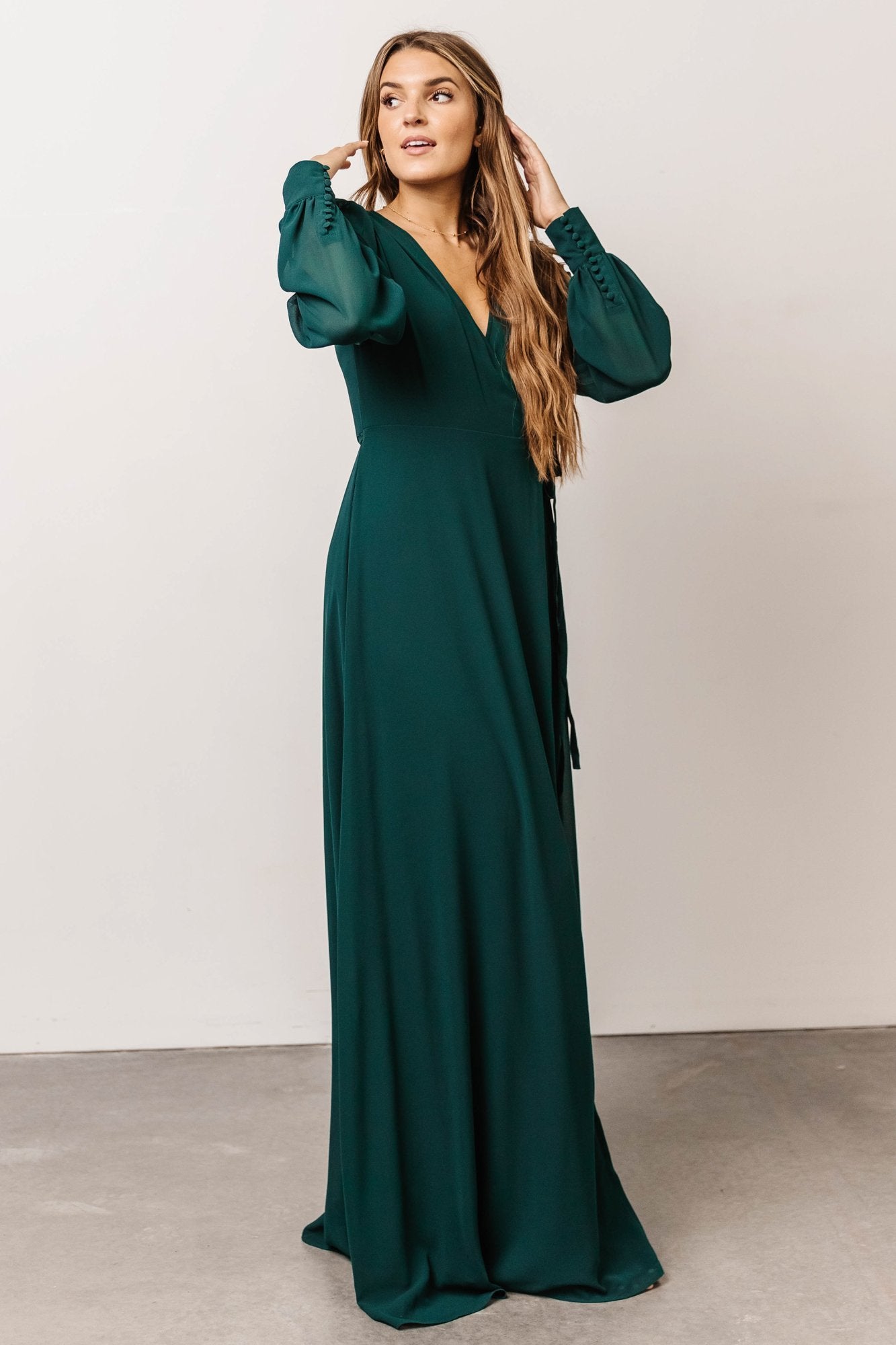 Kelsey Wrap Dress | Emerald - Baltic Born