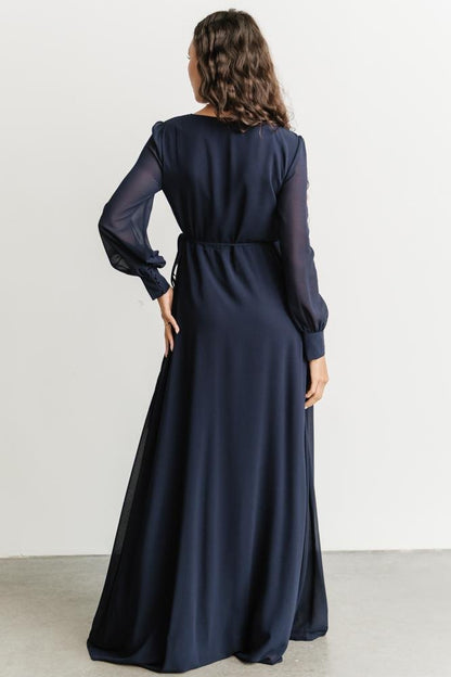 Kelsey Wrap Dress | Navy - Baltic Born