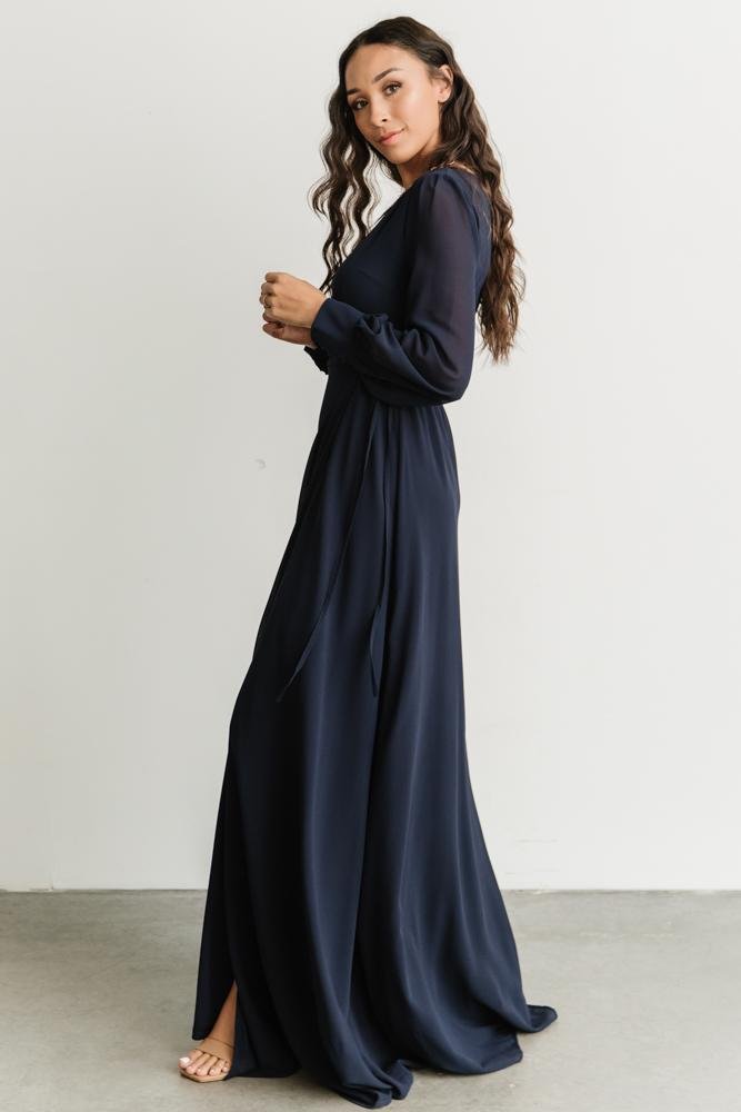 Kelsey Wrap Dress | Navy - Baltic Born