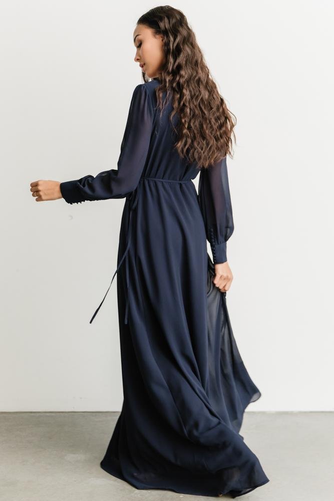 Kelsey Wrap Dress | Navy - Baltic Born