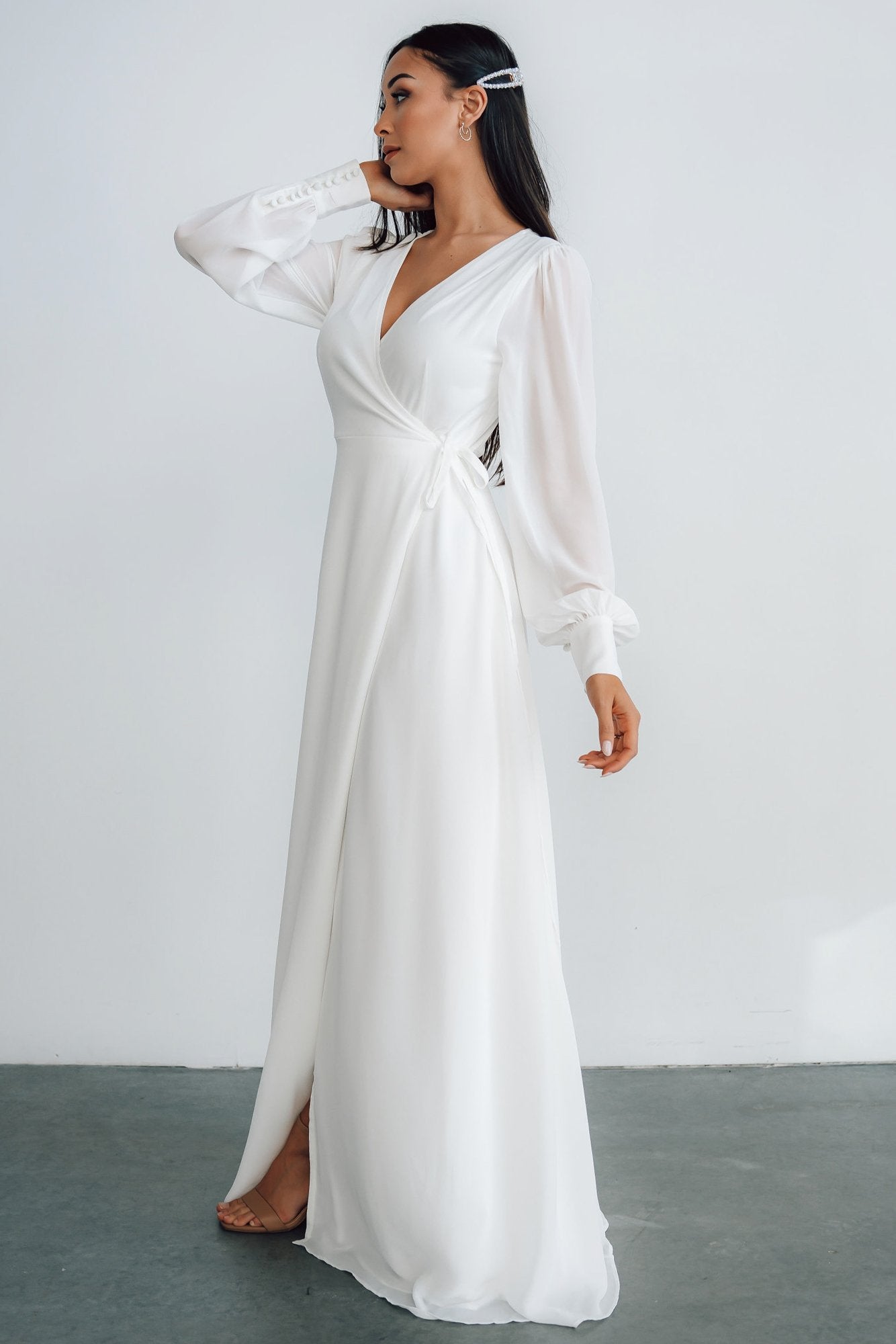 Kelsey Wrap Dress | Off White | Baltic Born