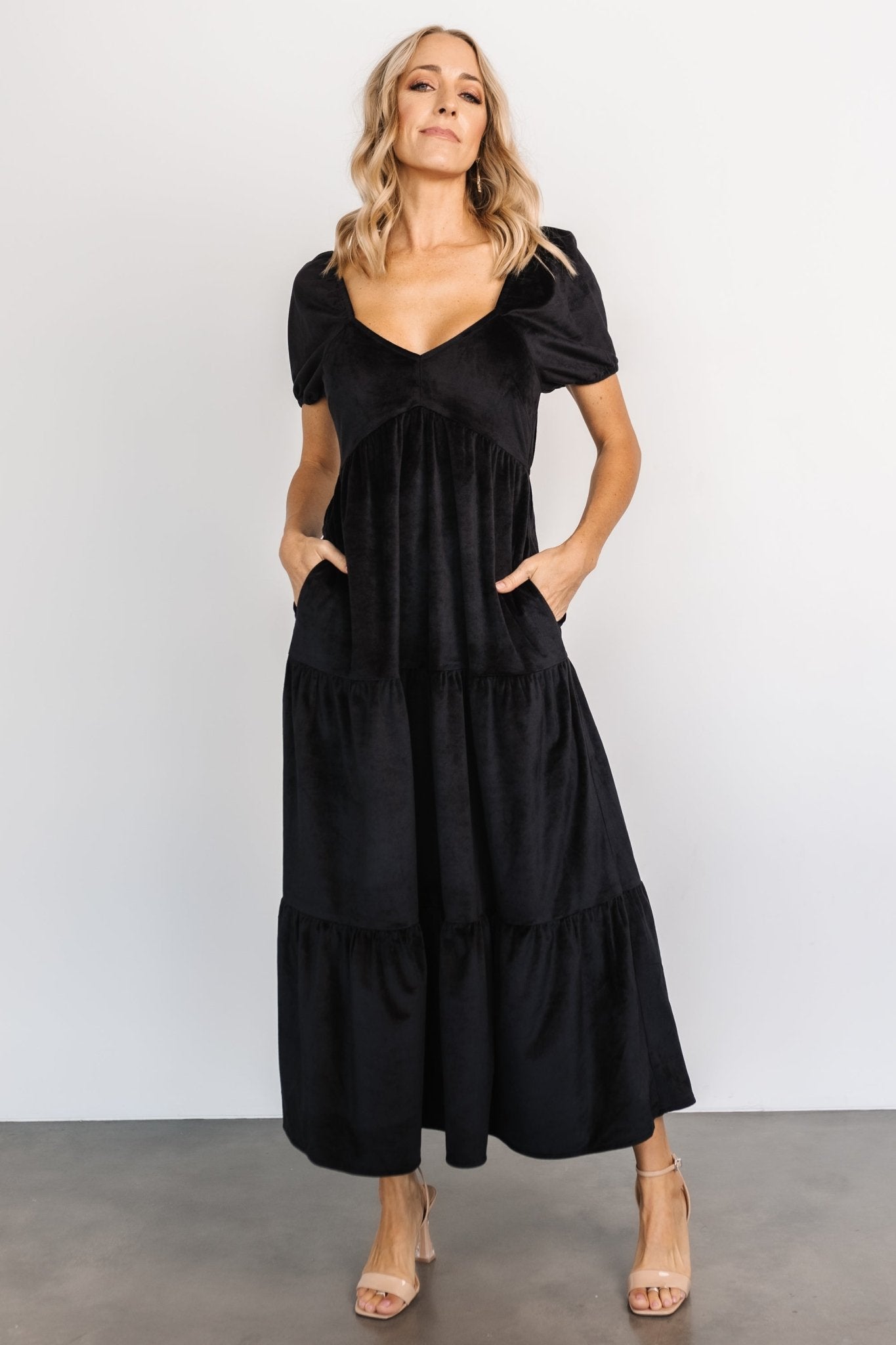 Kenli Velvet Maxi Dress | Black - Baltic Born